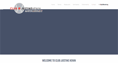 Desktop Screenshot of clubjustinehenin.be